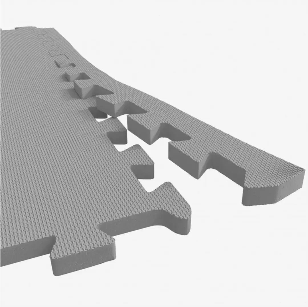 Gorilla Sports Puzzelmat Grijs - 6 Stuks + 12 Eindstukken