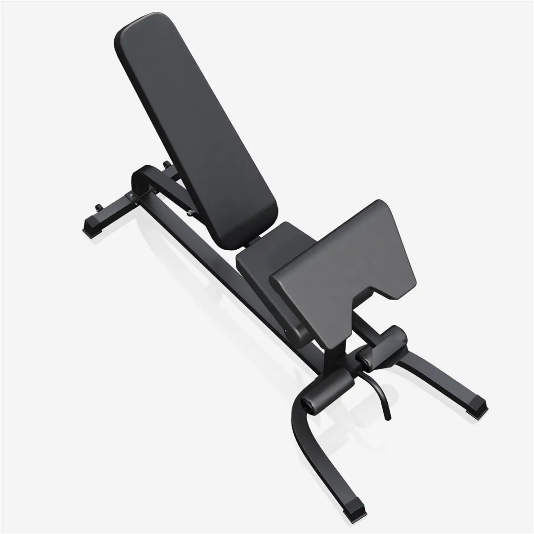 Gorilla Sports Fitnessbank Curlfuncties Kunstleder - Zwart