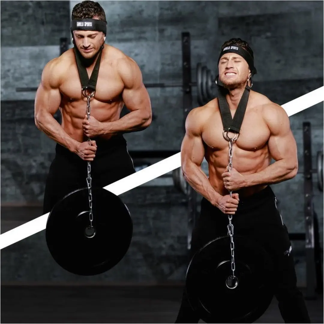 Gorilla Sports Nek Trainer Hoofd Harnas - Zwart