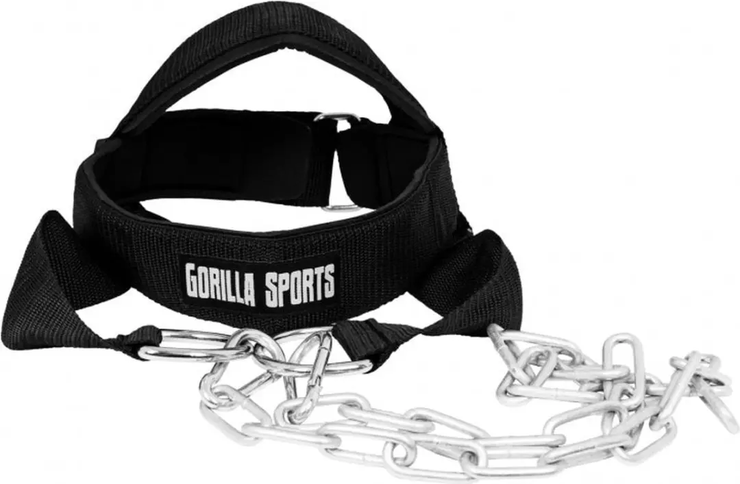 Gorilla Sports Nek Trainer Hoofd Harnas - Zwart