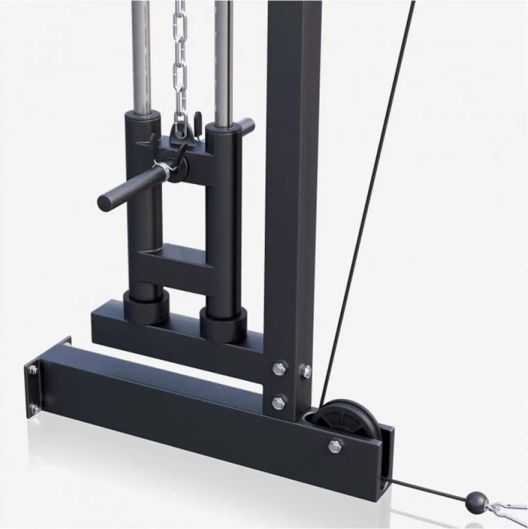 Gorilla Sports Lat Pulley Latstation Wandmontage - Incl. Lattrekstang - Zwart