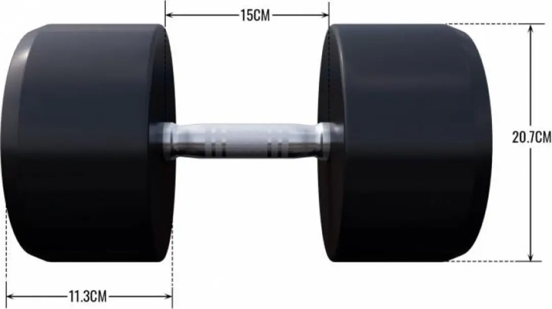 Gorilla Sports Dumbbell 40 kg - Gietijzer - Zwart