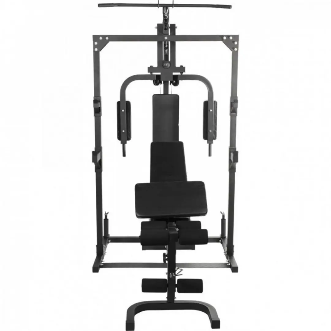 Gorilla Sports Krachtstation 350kg - Inclusief Fitnessbank - Zwart