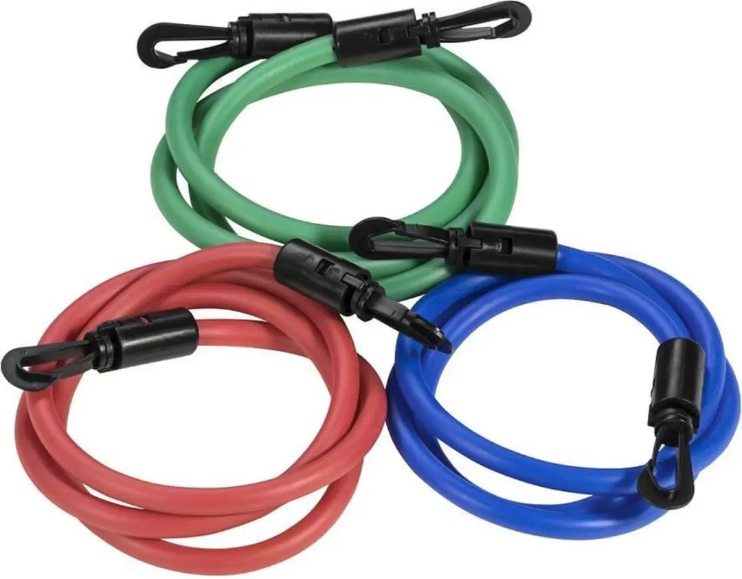 Gorilla Sports Fitness Tube Set - 3 Weerstandsbanden Licht/Medium/Zwaar