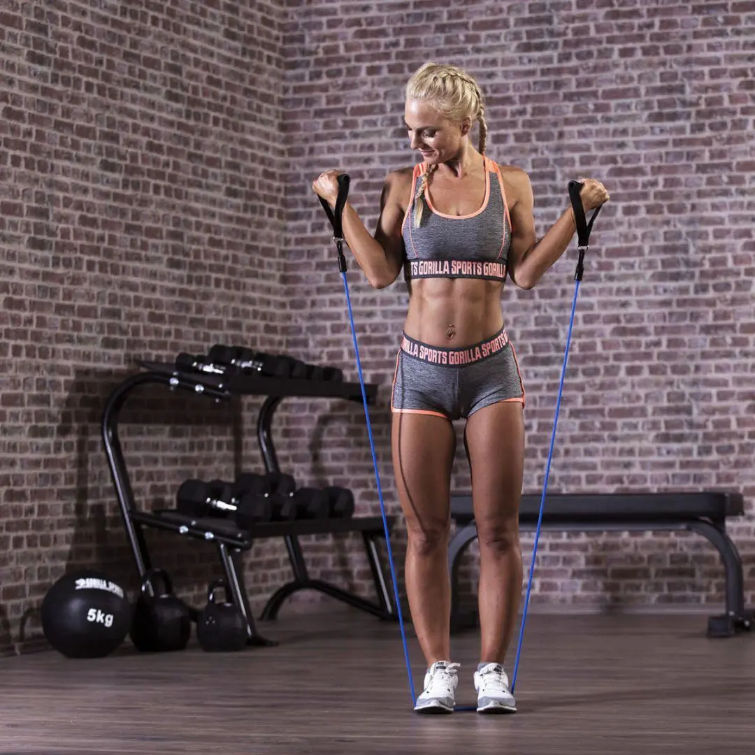 Gorilla Sports Fitness Tube Set - 3 Weerstandsbanden Licht/Medium/Zwaar - afbeelding 6 van 6