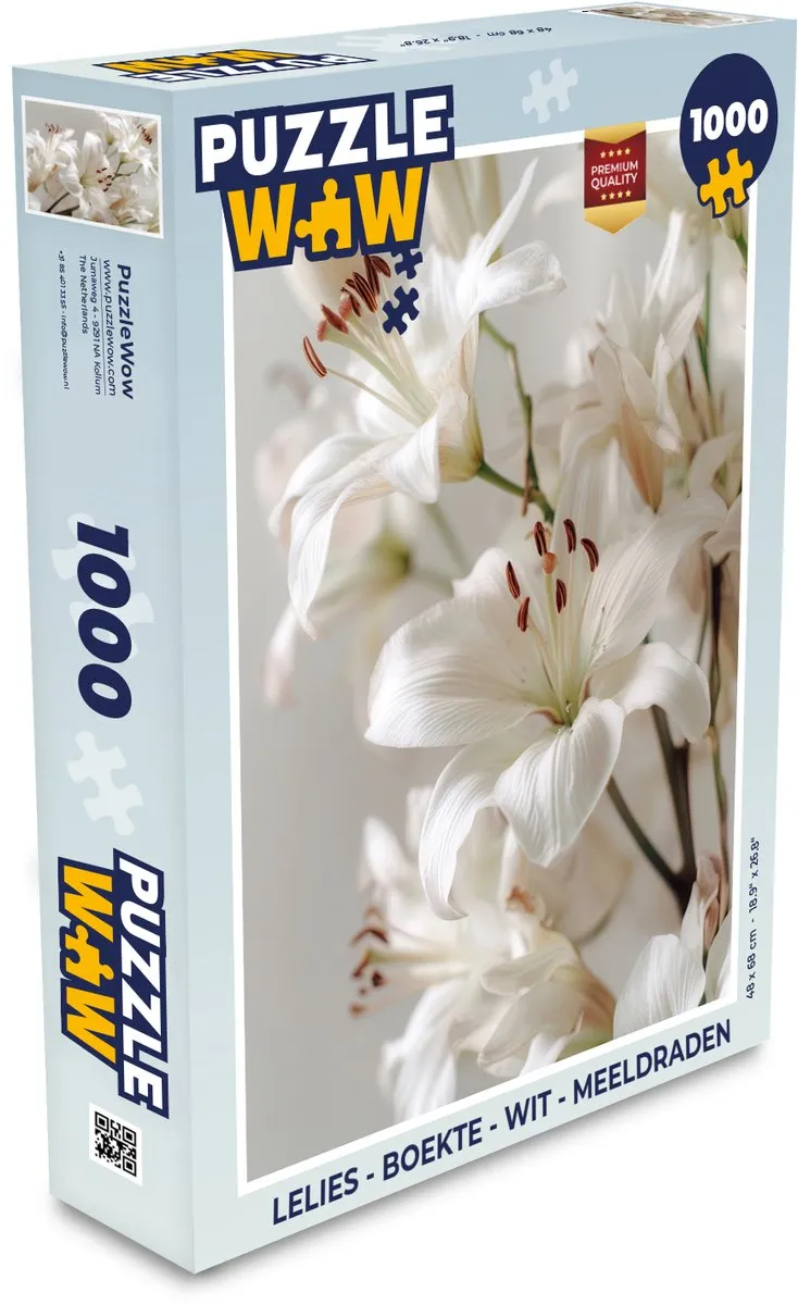 PuzzleWow Lelies - Meeldraden Legpuzzel 1000 Stuks