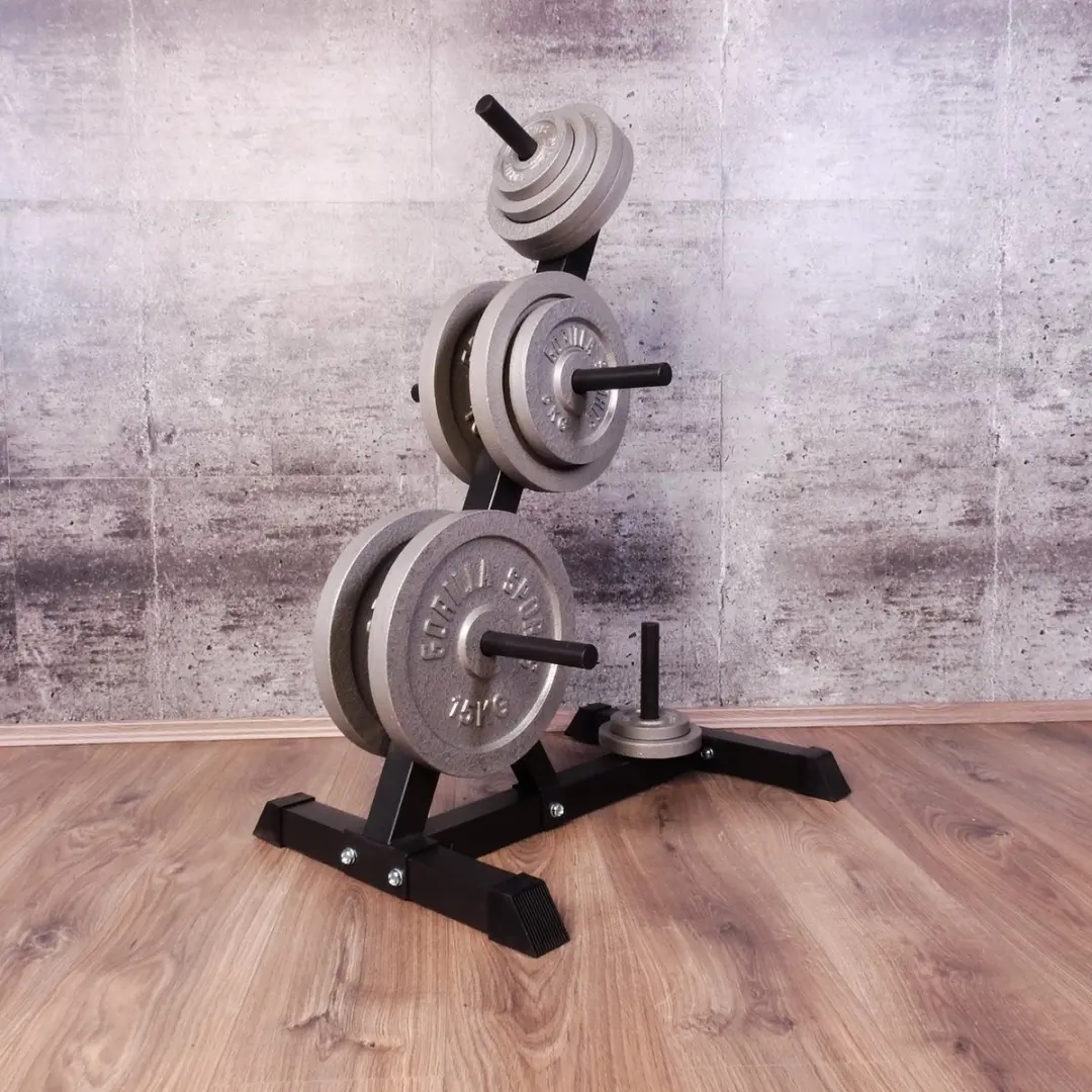 Gorilla Sports Halterstang 77,5 kg - 13 Schijven - Zwart