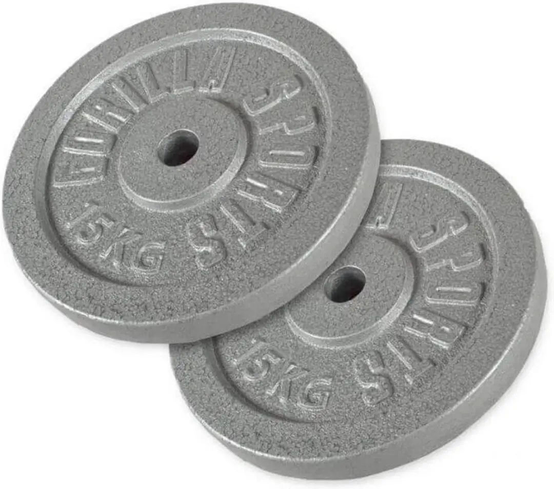 Gorilla Sports Halterstang 77,5 kg - 13 Schijven - Zwart