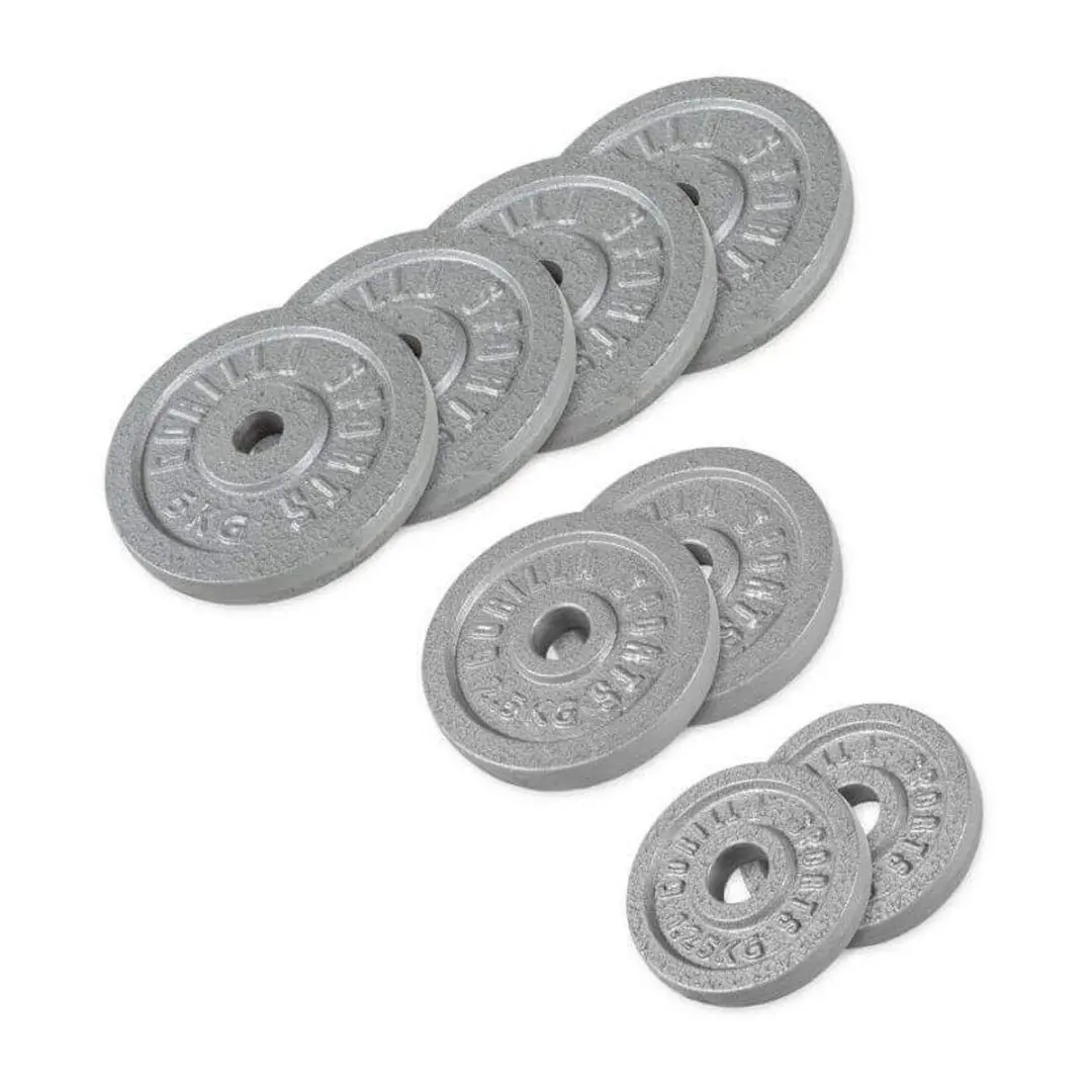 Gorilla Sports Halterstang 77,5 kg - 13 Schijven - Zwart