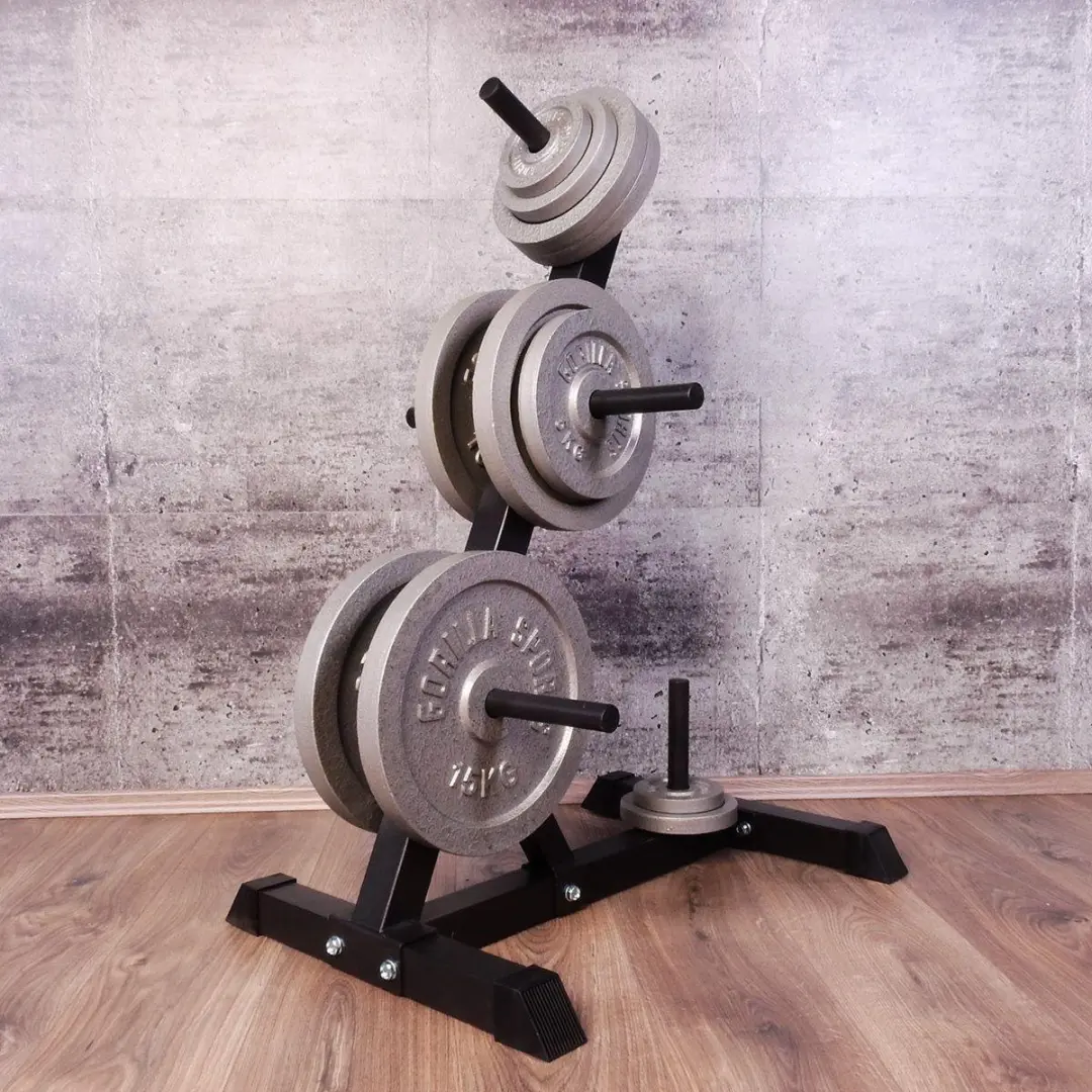 Gorilla Sports Halterstang 77,5 kg - 13 Schijven - Zwart