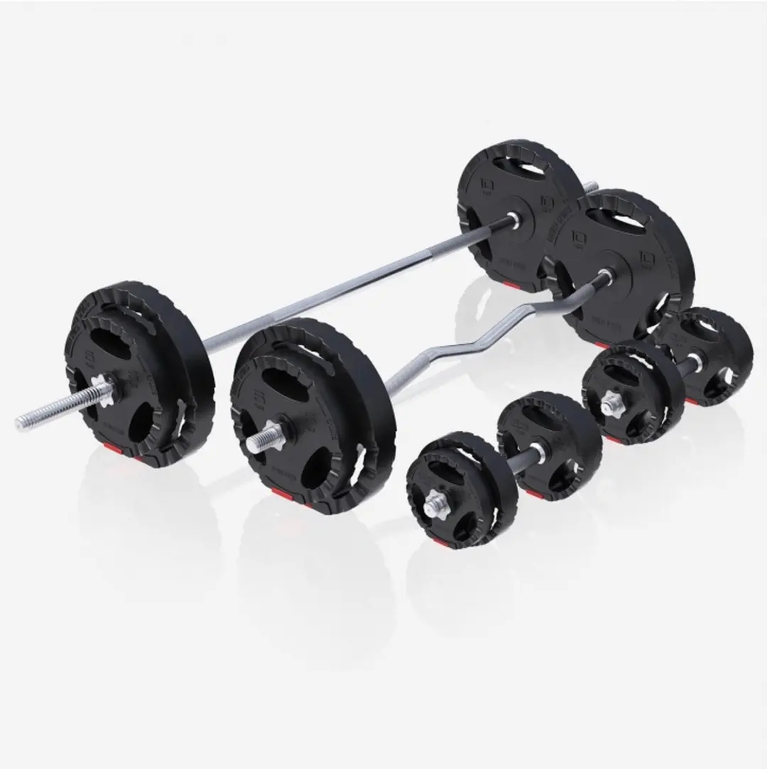 Gorilla Sports Fitnessbank 100kg - Halterset Wit