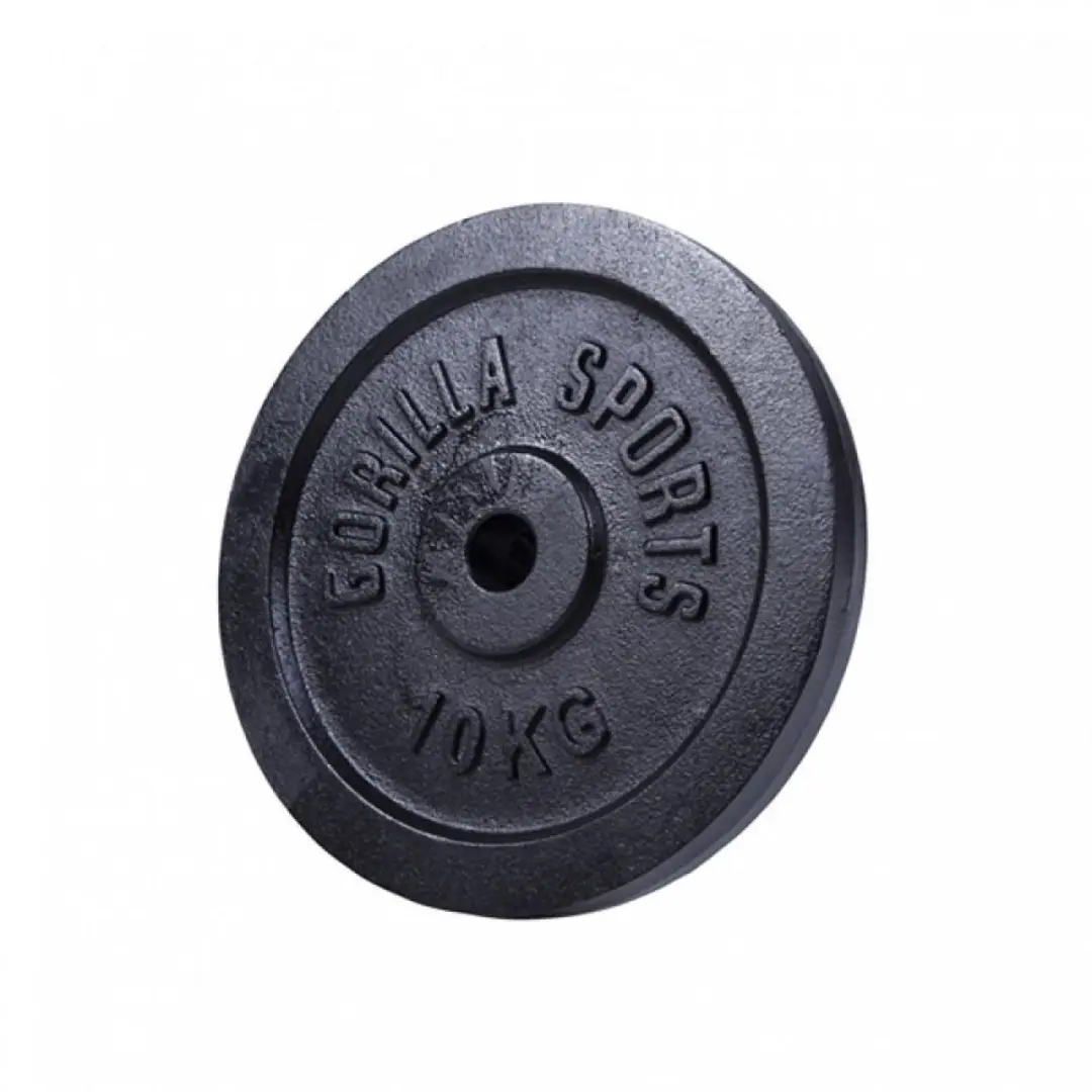 Gorilla Sports Halterschijven 30kg - 2x5kg & 2x10kg - Zwart