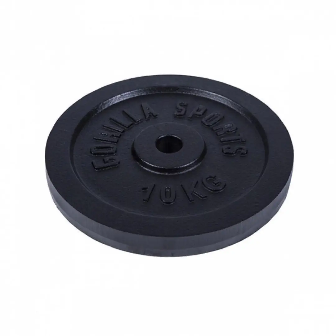 Gorilla Sports Halterschijven 30kg - 2x5kg & 2x10kg - Zwart