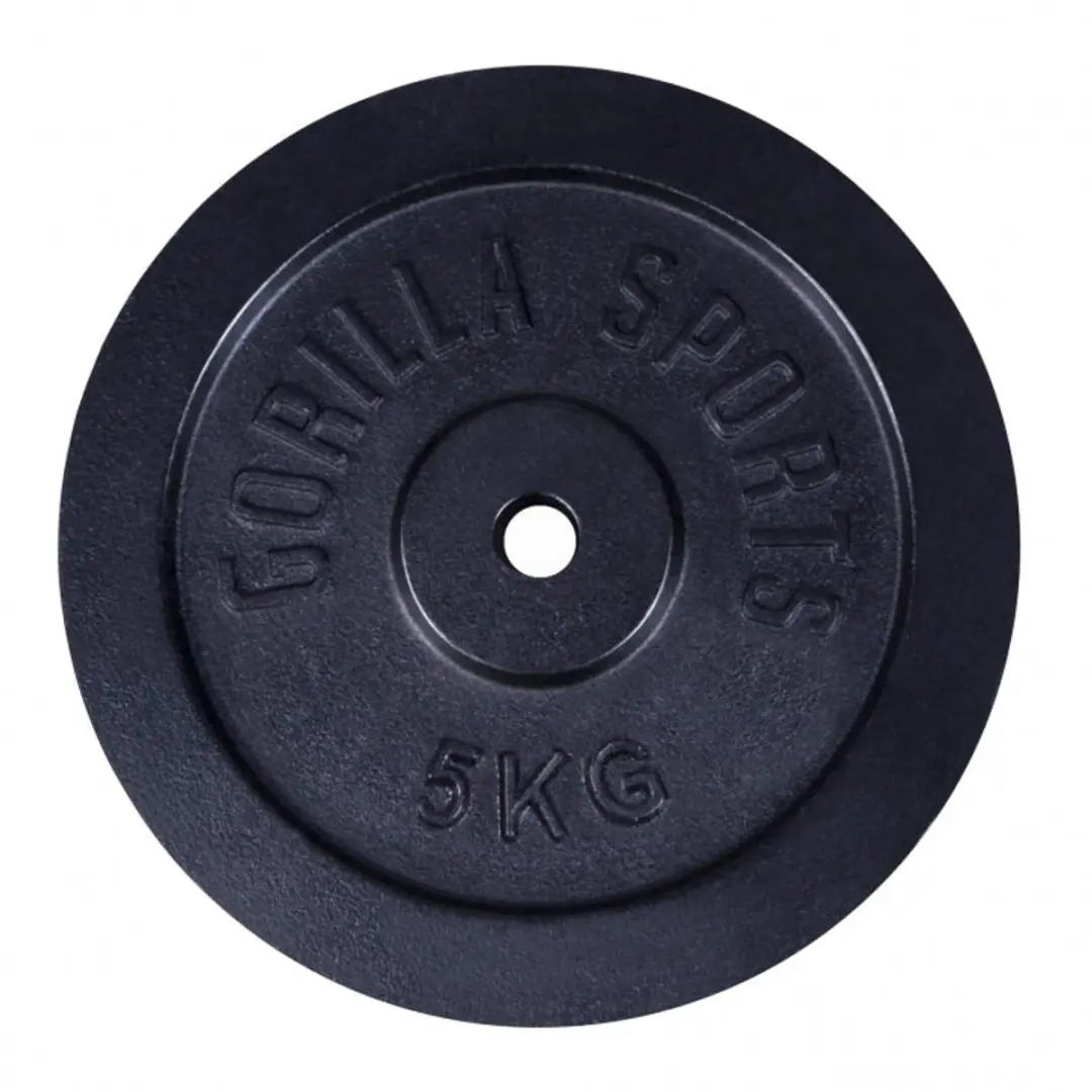 Gorilla Sports Halterschijven 30kg - 2x5kg & 2x10kg - Zwart
