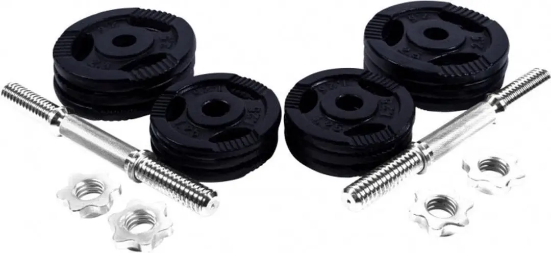 Gorilla Sports Dumbbellset 27,5 kg - 18 Stuks - 30mm - Zwart