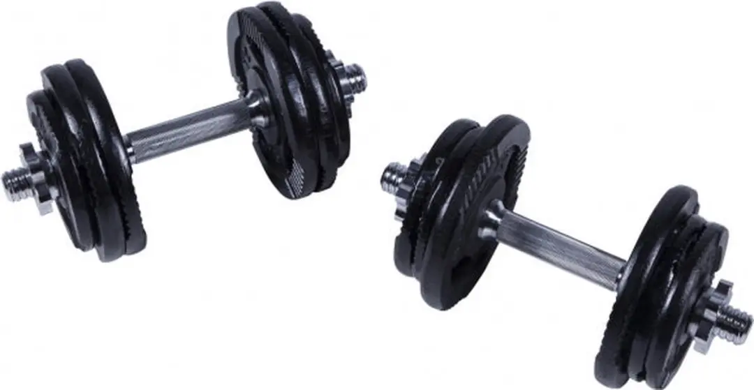 Gorilla Sports Dumbbellset 27,5 kg - 18 Stuks - 30mm - Zwart