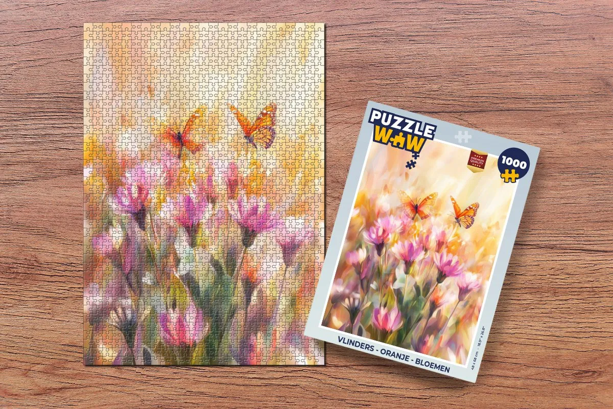 PuzzleWow Vlinders Legpuzzel 1000 Stuks - Kleurrijk