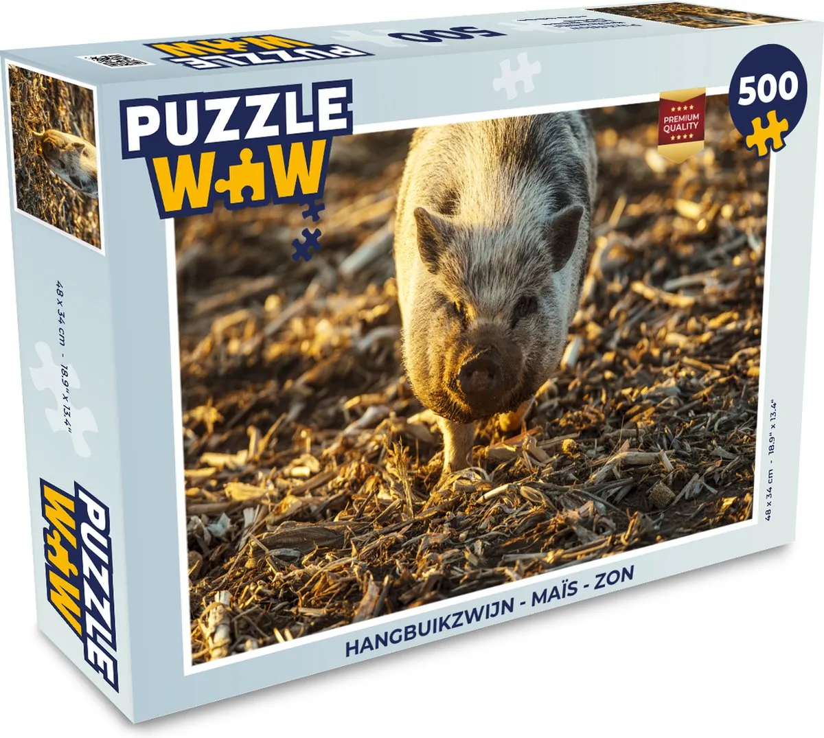 PuzzleWow Hangbuikzwijn Legpuzzel 500 Stuks