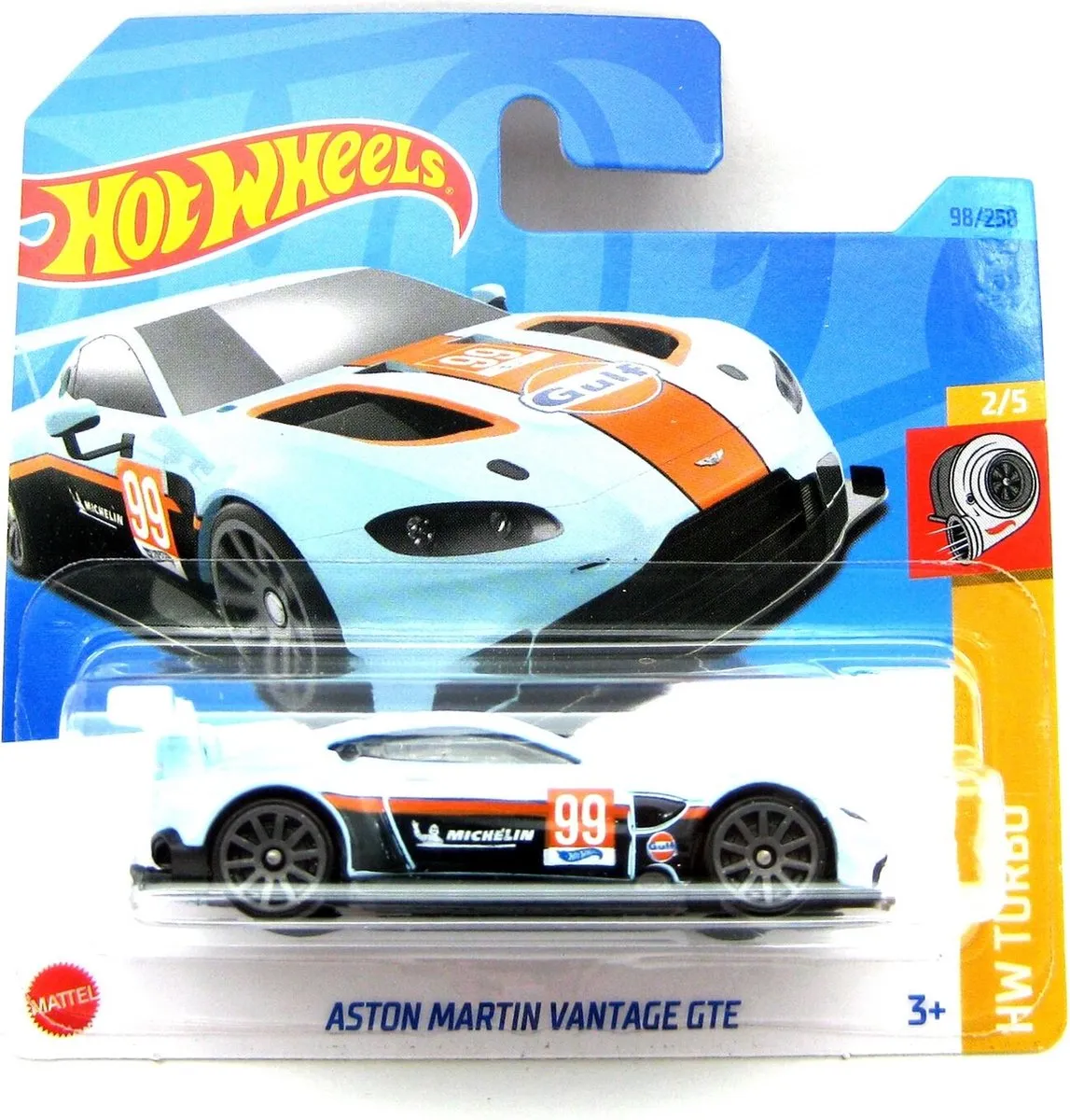 Hot Wheels Aston Martin Vantage GTE 1:64 Aqua HW Turbo 2/5