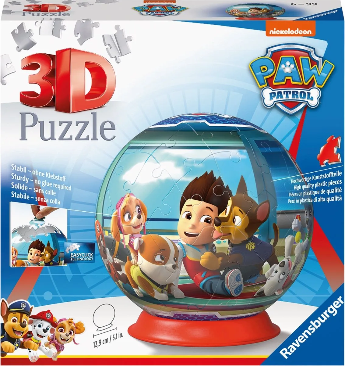 Ravensburger PAW Patrol Puzzelbal 3D - 72 Stuks