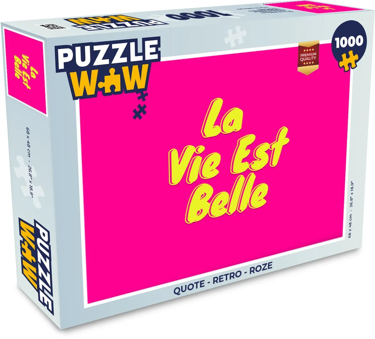PuzzleWow Quote Retro Legpuzzel 1000 Stuks
