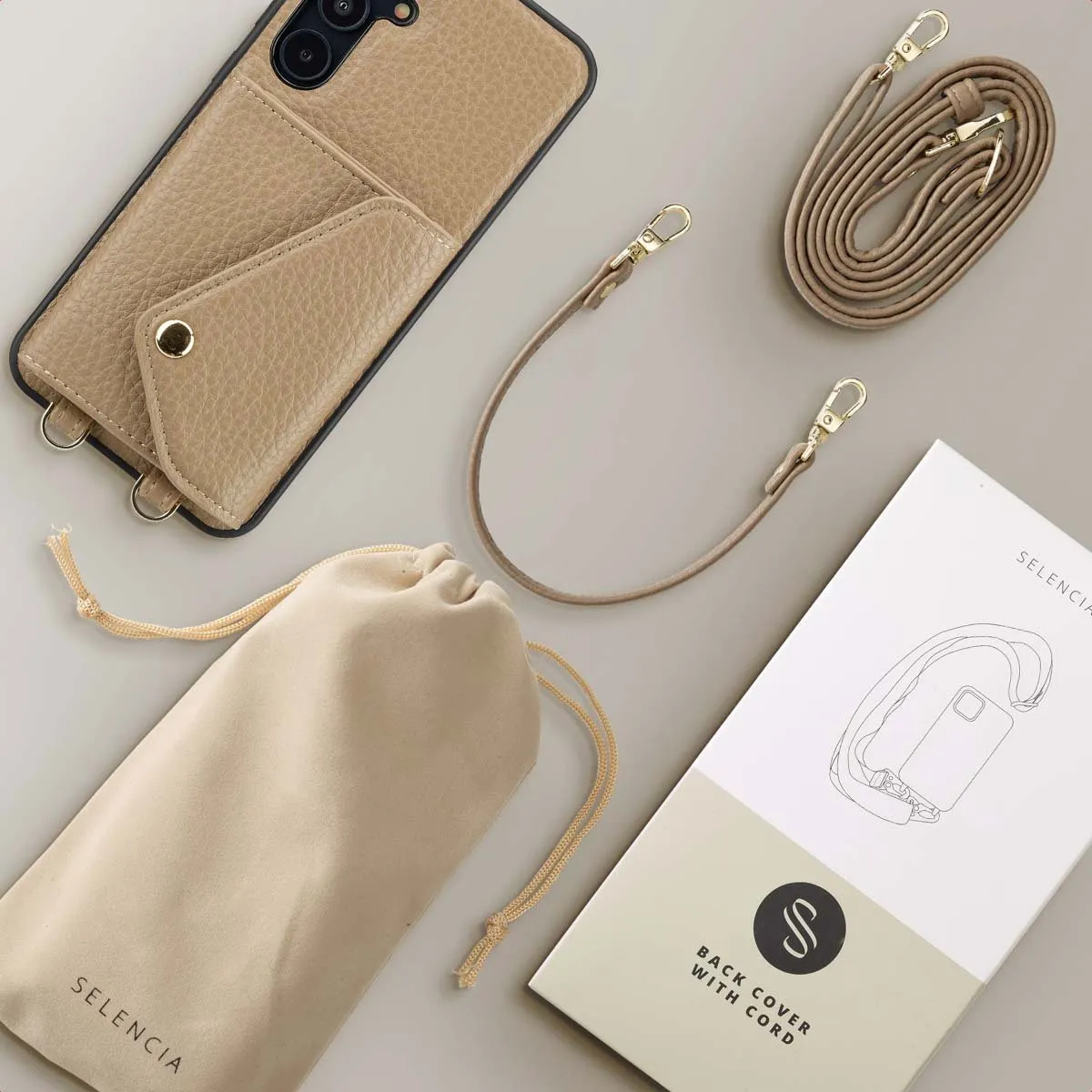 Selencia Koordhoes Samsung Galaxy A55 - Taupe - afbeelding 6 van 6