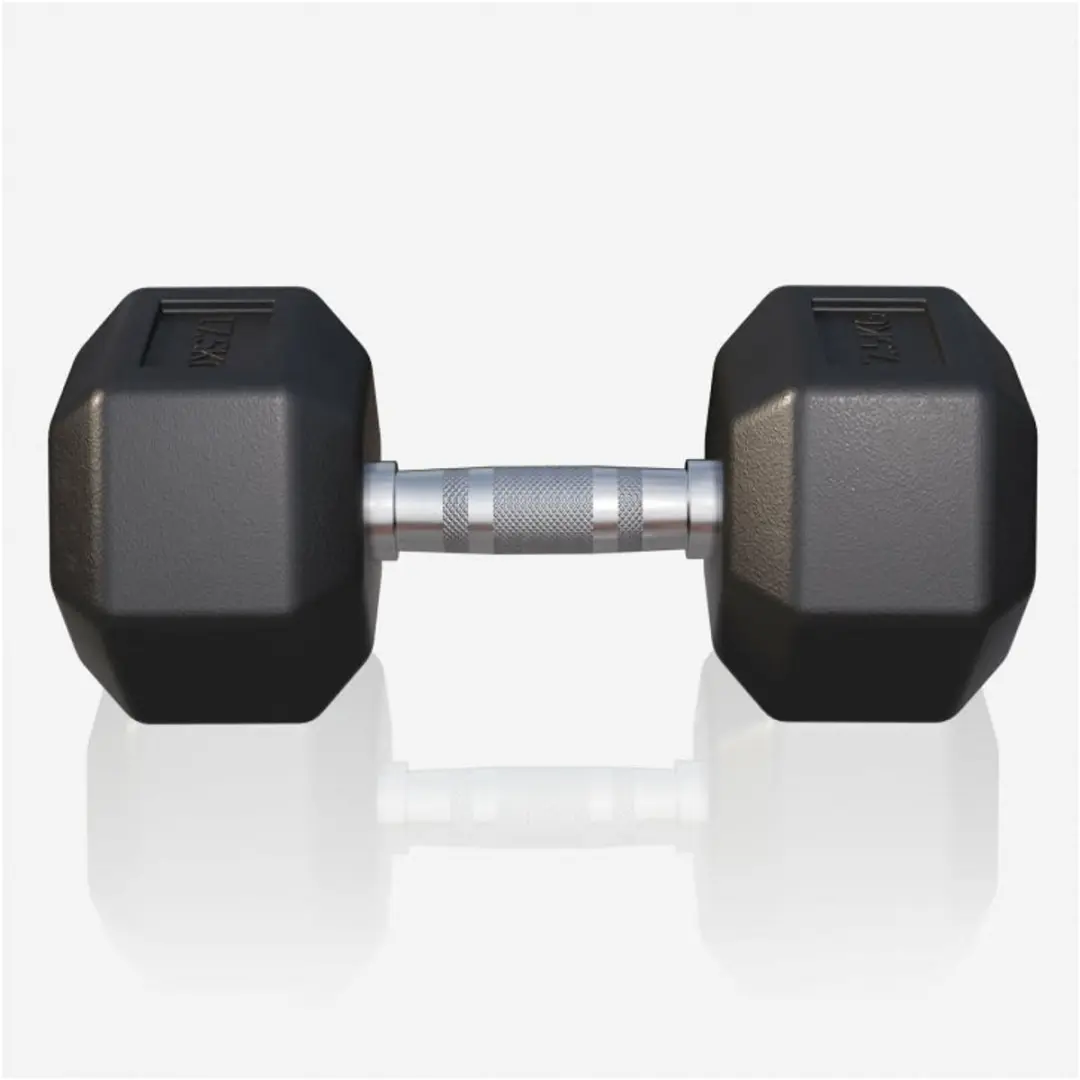 Gorilla Sports Halter 7,5 kg - Gietijzer - Hexagon - Zwart