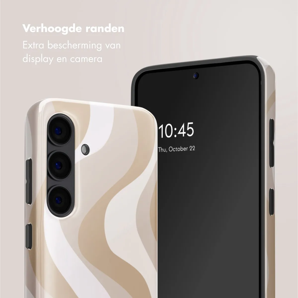 Selencia Hoesje Samsung Galaxy S24 Desert Waves Beige