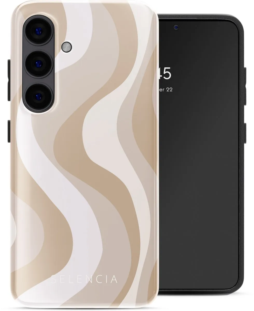 Selencia Hoesje Samsung Galaxy S24 Desert Waves Beige