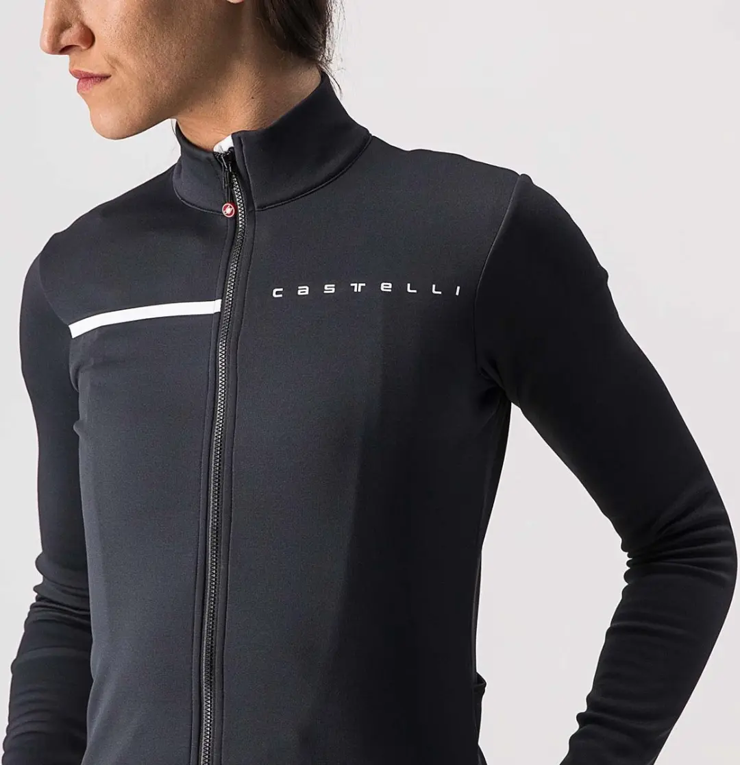 Castelli SINERGIA 2 Jersey FZ Lichte Fietsshirt Dames - XL - Zwart/Wit
