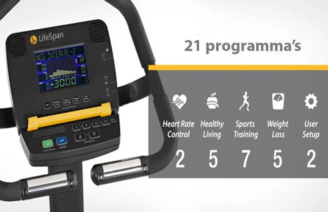 Lifespan Fitness C3i Hometrainer - 21 Programma's - Antraciet