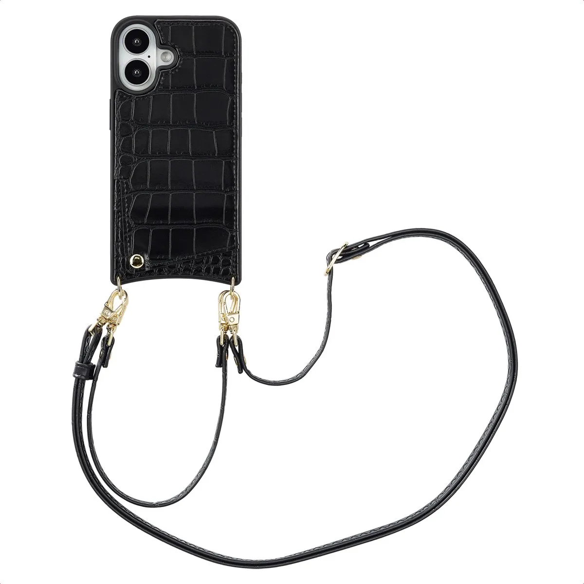 Selencia Hoesje iPhone 16 Croco Backcover