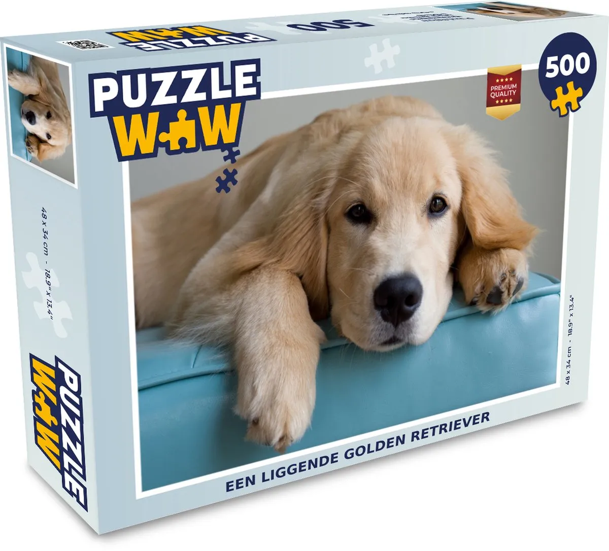 PuzzleWow Golden Retriever Legpuzzel 500 Stuks