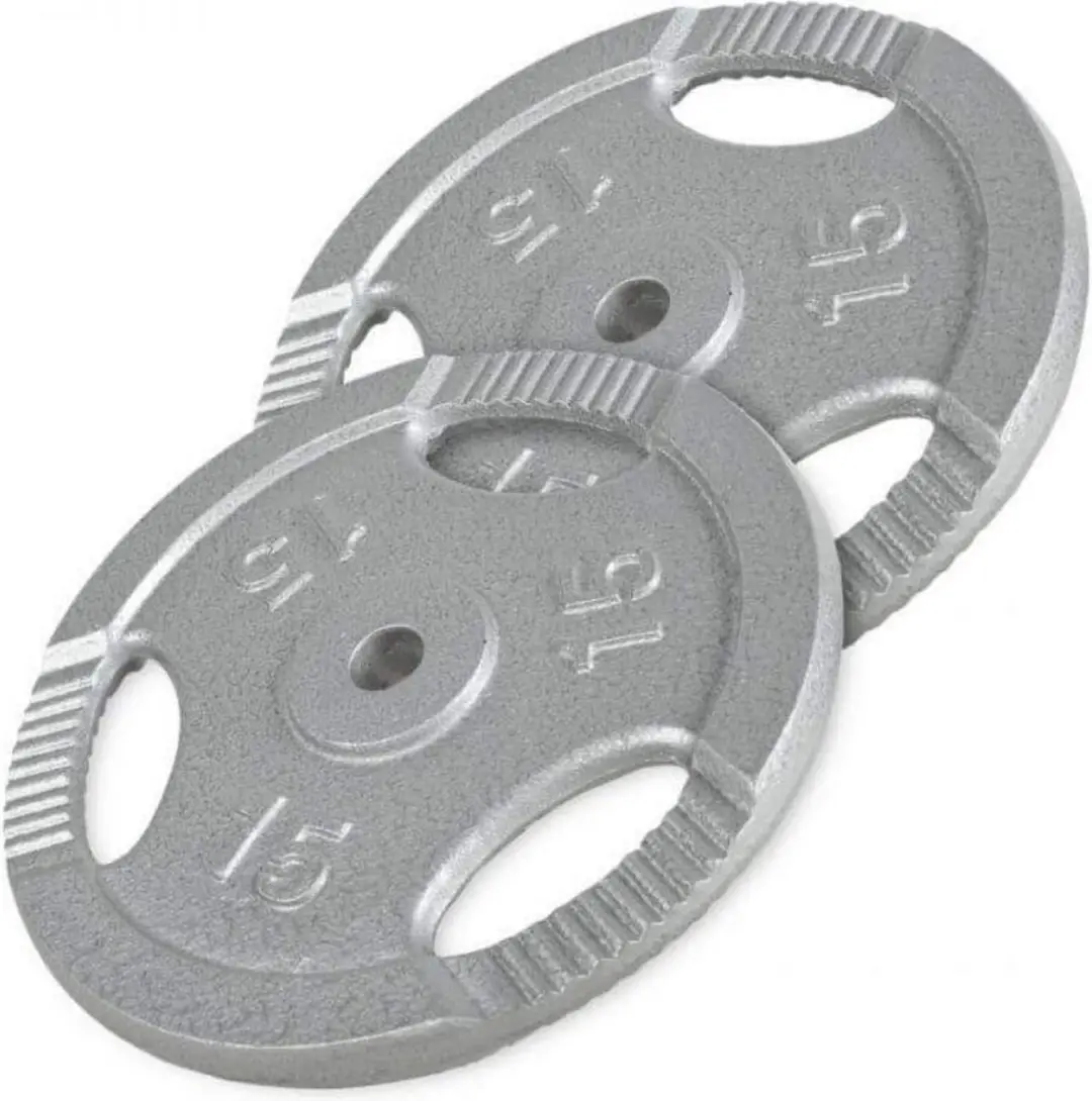 Gorilla Sports Halterset 70kg Gripper Gietijzer - 7 Stuks