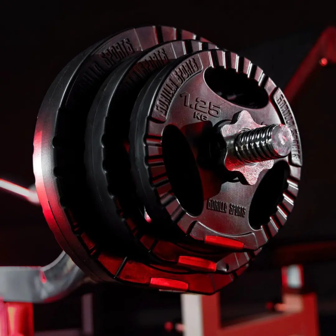 Gorilla Sports Halterschijven 2x10kg - 30mm - Zwart
