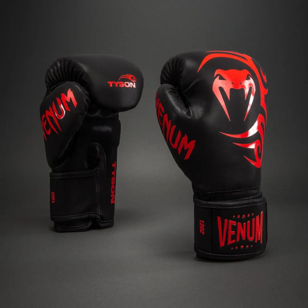 Venum Mike Tyson Replica Bokshandschoenen 12 oz - Zwart/Rood - afbeelding 3 van 6