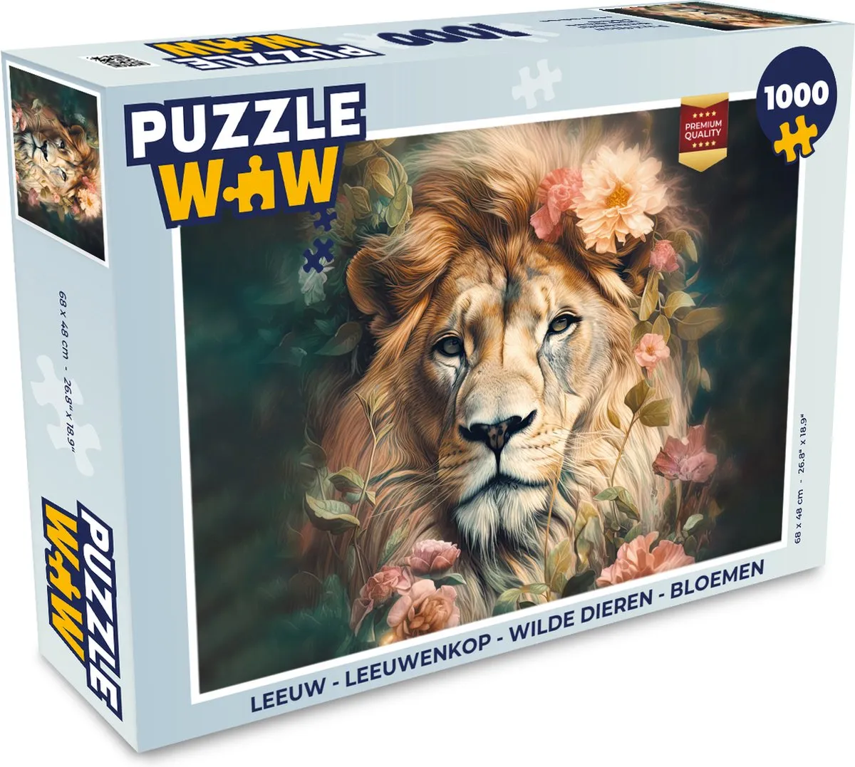 PuzzleWow Leeuwenkop Puzzel 1000 Stuks - Multicolor