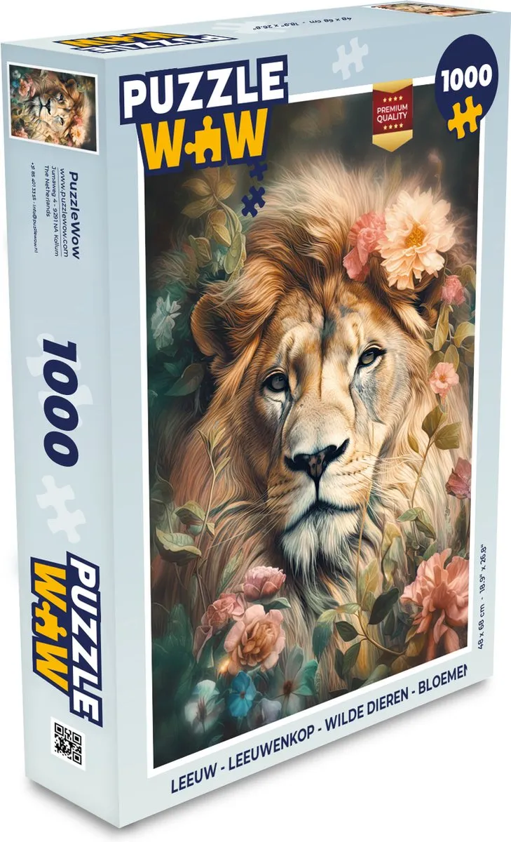 PuzzleWow Leeuwenkop Puzzel 1000 Stuks