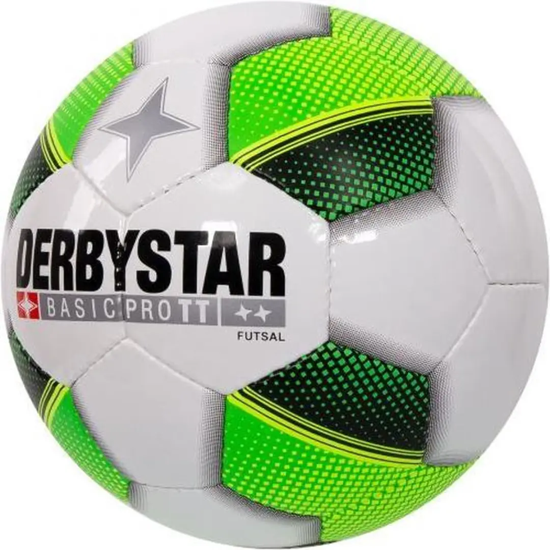 Derbystar Futsal Basic Pro TT Voetbal - Maat 4 - Wit/ Groen
