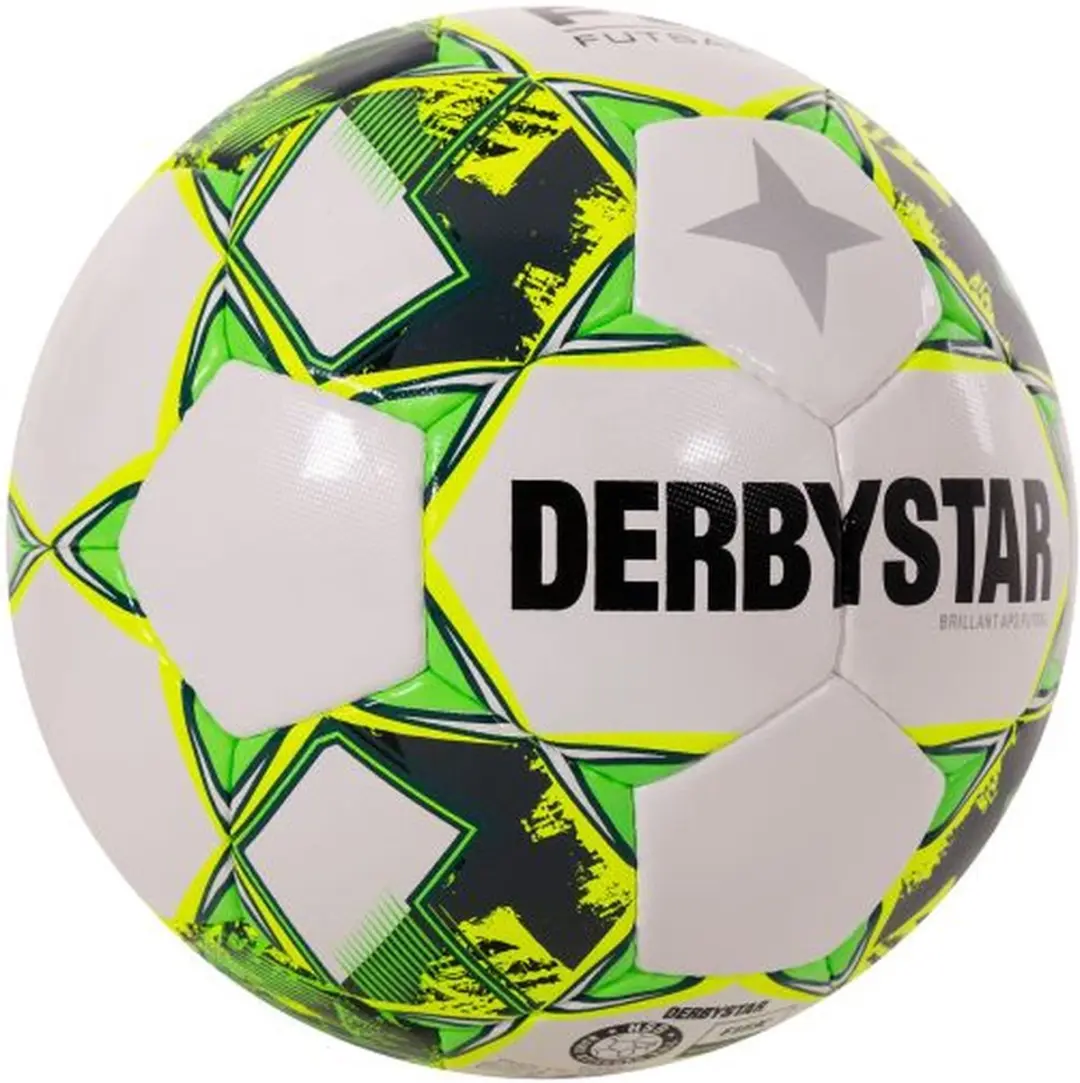Derbystar Brillant APS Futsal II Voetbal Maat 4 - Wit/ Groen - afbeelding 6 van 6