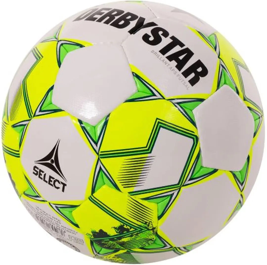 Derbystar Brillant APS Futsal II Voetbal Maat 4 - Wit/ Groen