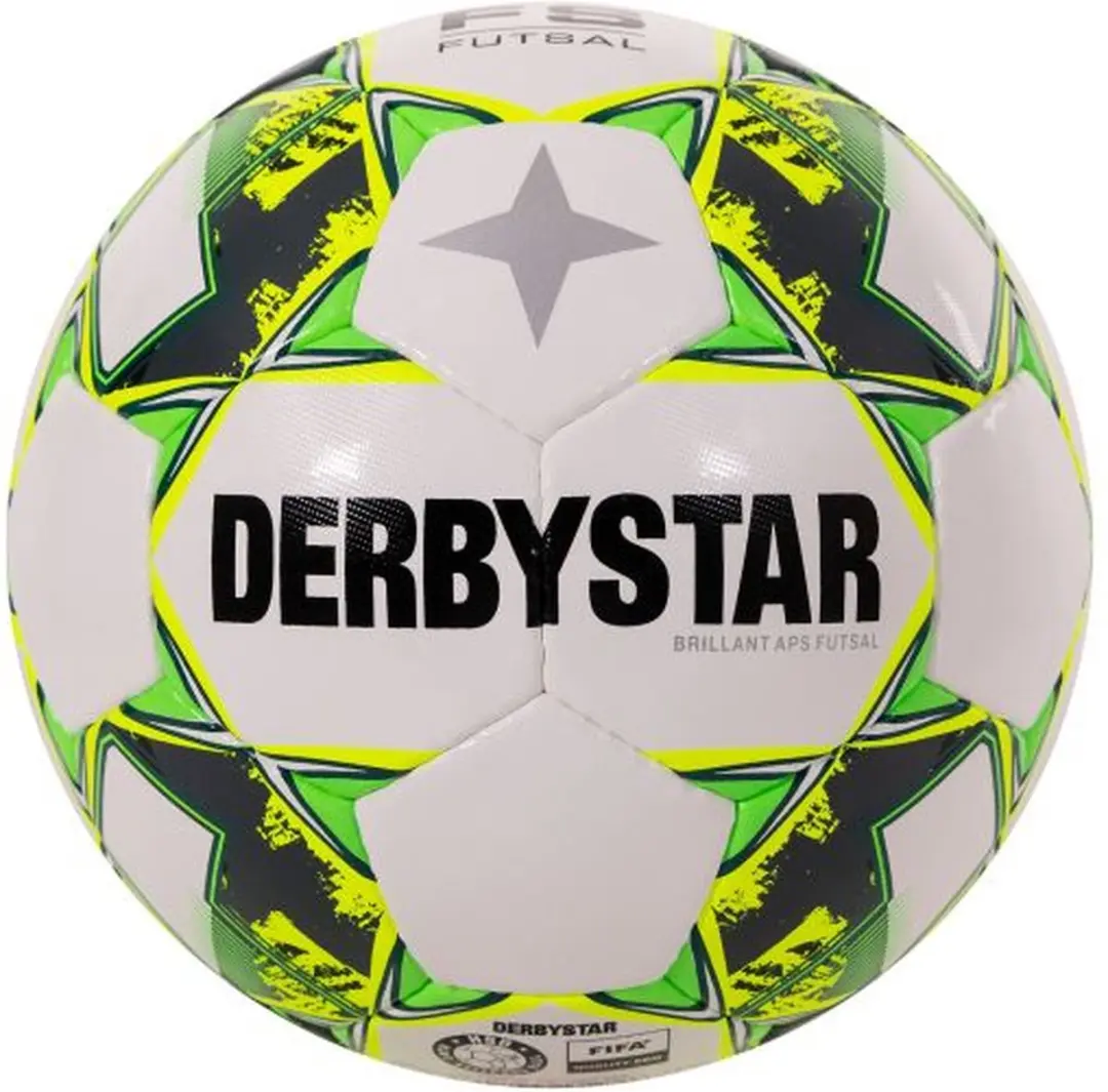 Derbystar Brillant APS Futsal II Voetbal Maat 4 - Wit/ Groen