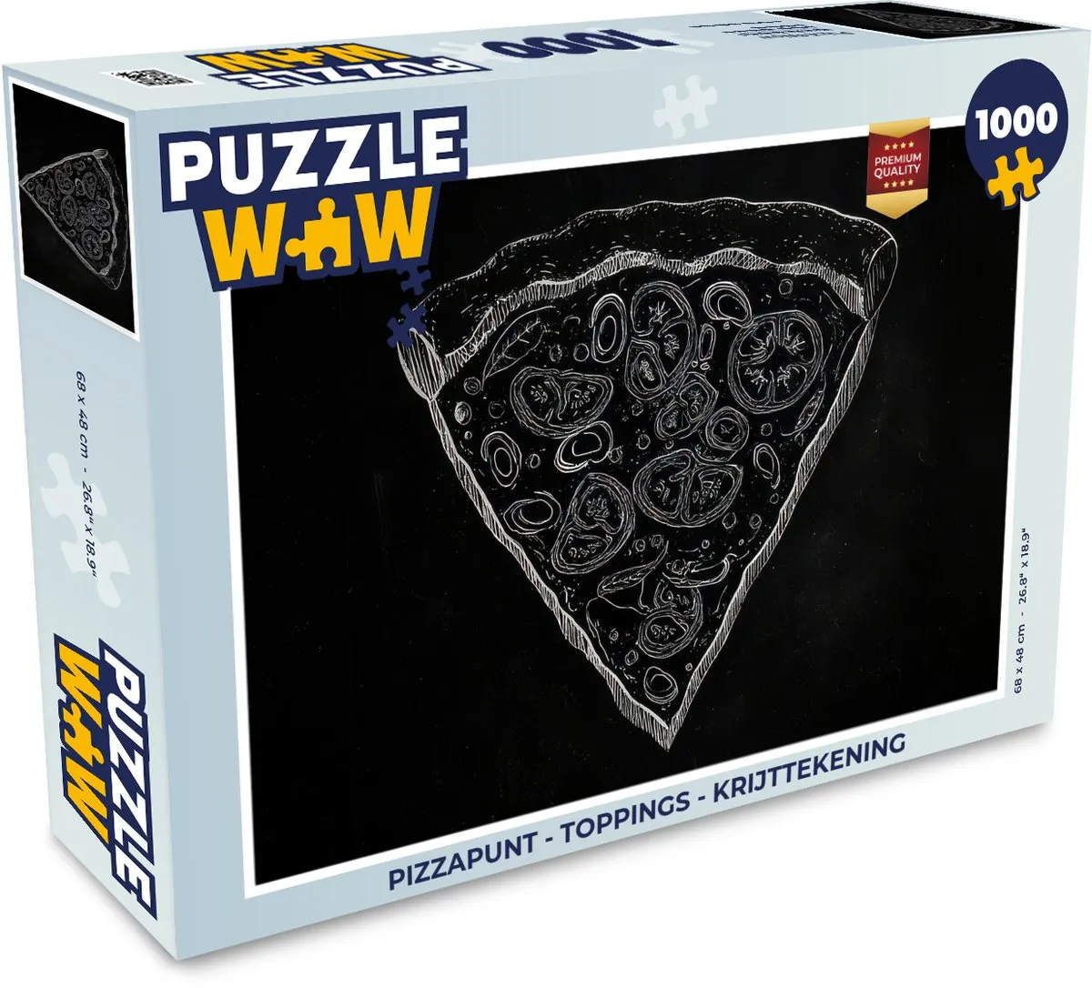 PuzzleWow Pizzapunt Legpuzzel 1000 Stuks