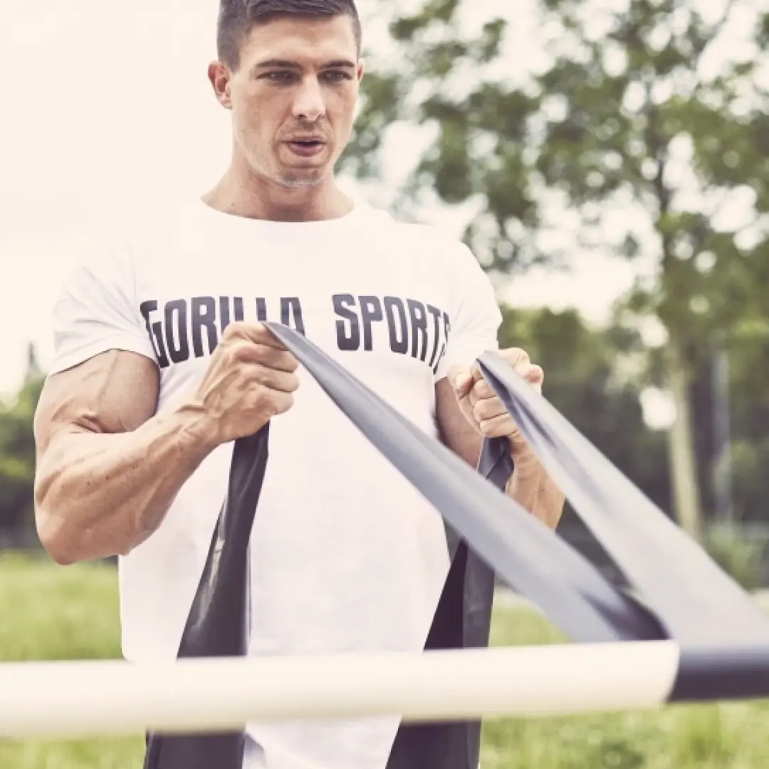 Gorilla Sports Fitnessband 301N - 200cm - Zwart