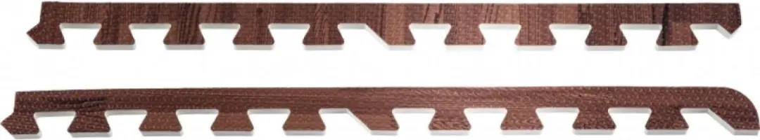 Gorilla Sports Puzzelmat Donkere Houtlook - 6 Stuks + 12 Eindstukken