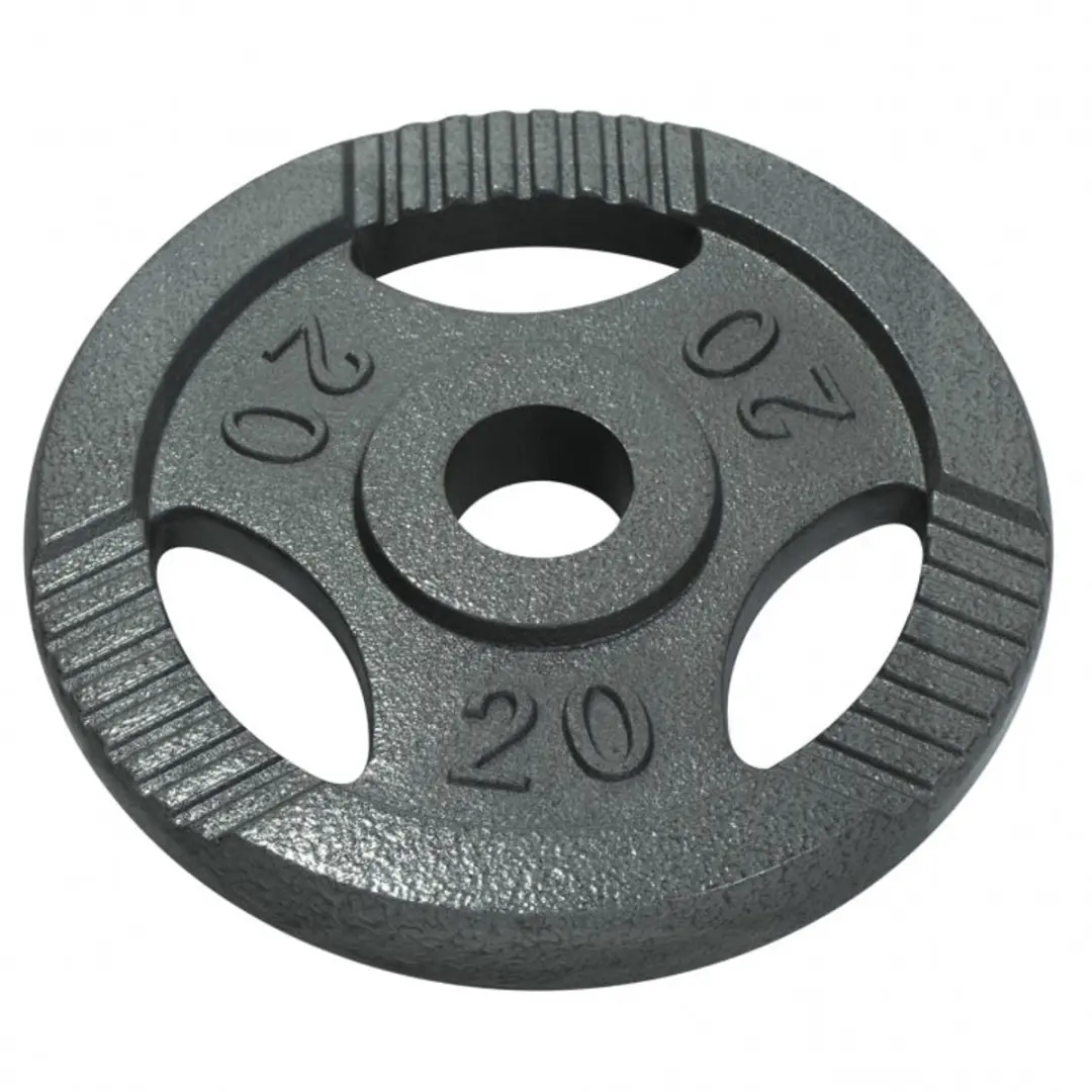 Gorilla Sports Halterschijf 20kg Gripper Gietijzer - 50mm