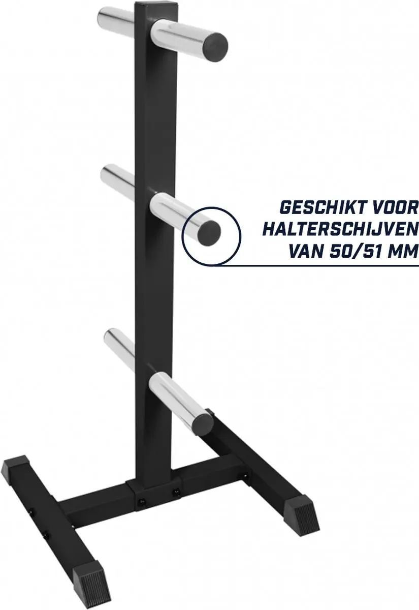 Gorilla Sports Halterrek 50/51mm - Schijvenstandaard - Zwart
