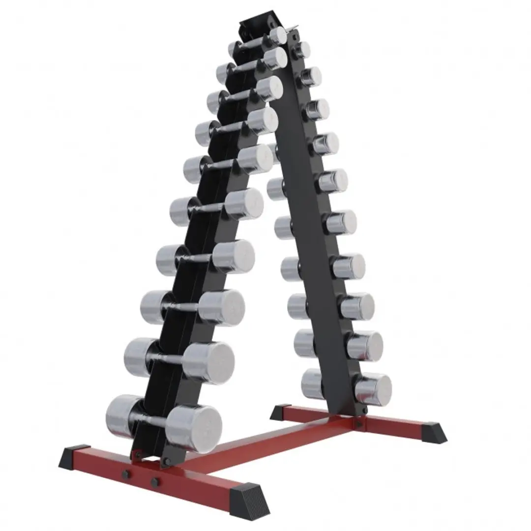 Gorilla Sports Dumbbellrek 110kg - Chrome Halters - 20 Gewichten