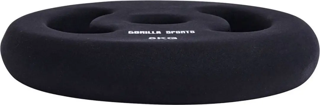 Gorilla Sports Halterschijven 2x5kg - 30mm - Zwart