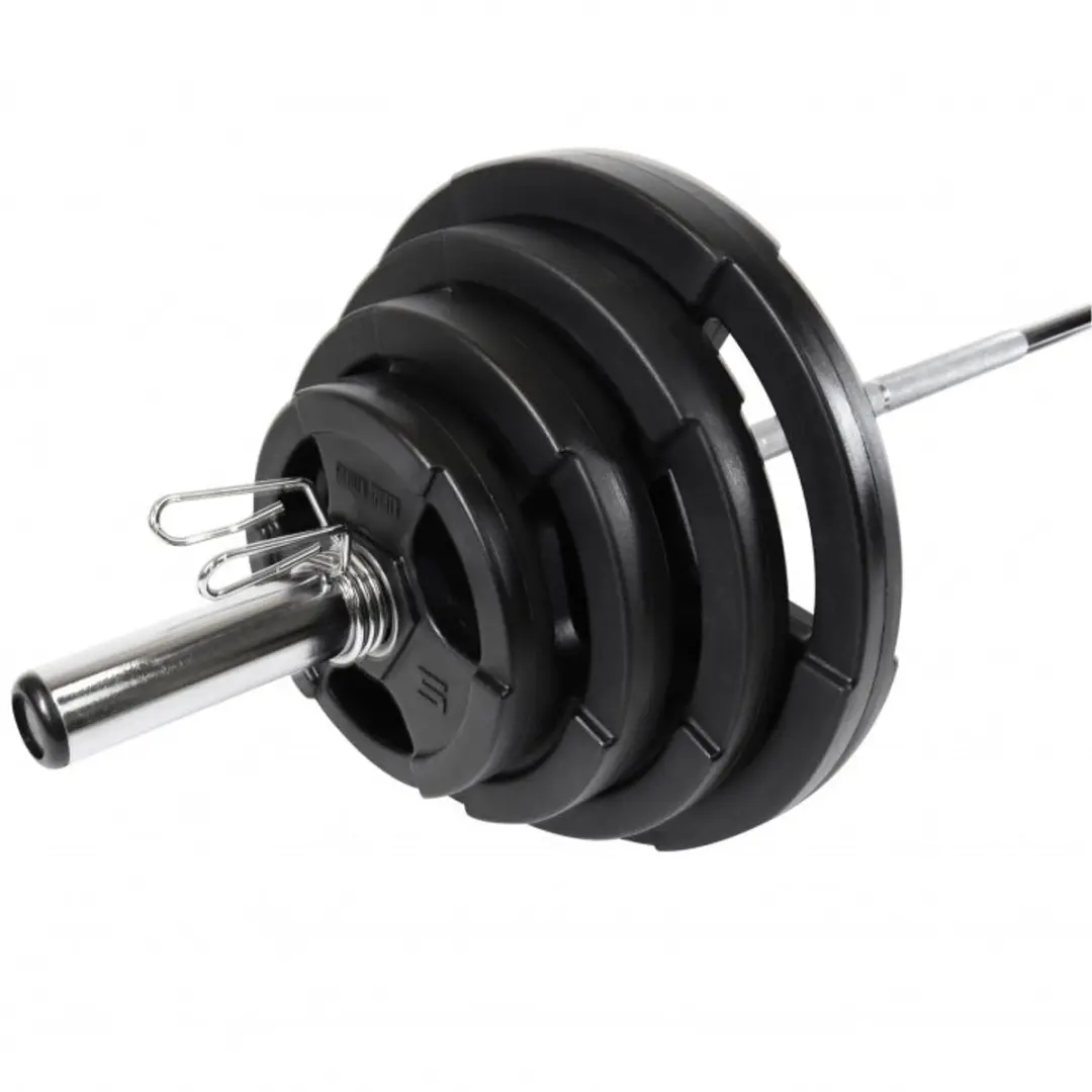 Gorilla Sports Olympische Halter 130kg Gripper - 50mm - Zwart